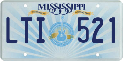 MS license plate LTI521