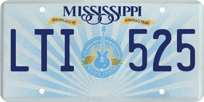 MS license plate LTI525