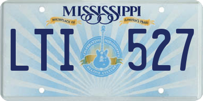 MS license plate LTI527