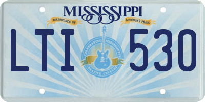 MS license plate LTI530