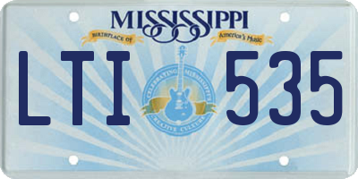 MS license plate LTI535
