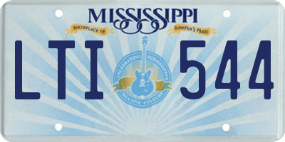 MS license plate LTI544