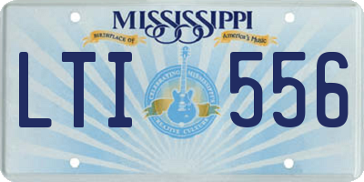MS license plate LTI556