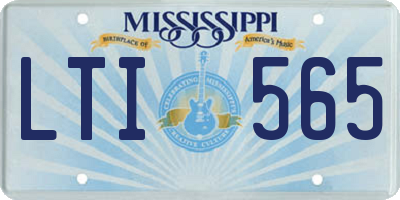 MS license plate LTI565