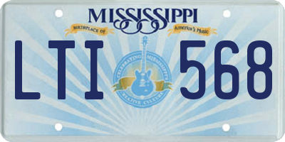 MS license plate LTI568