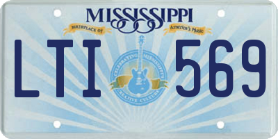 MS license plate LTI569