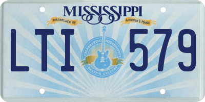MS license plate LTI579