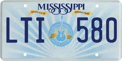 MS license plate LTI580