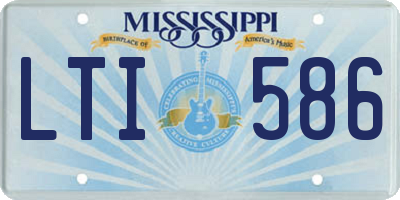 MS license plate LTI586