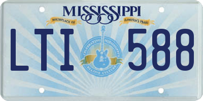 MS license plate LTI588