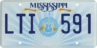 MS license plate LTI591