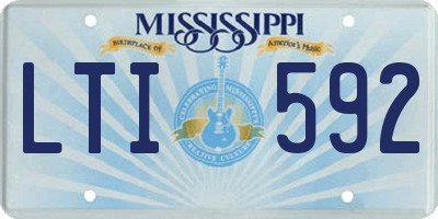 MS license plate LTI592