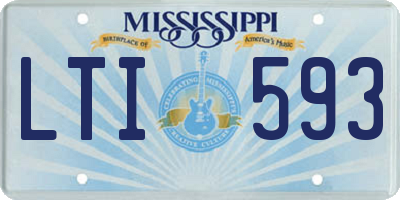 MS license plate LTI593