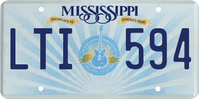MS license plate LTI594