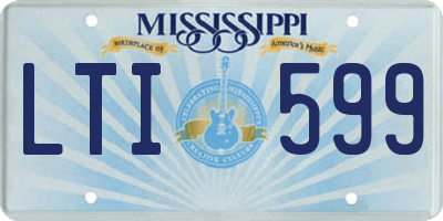 MS license plate LTI599