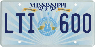 MS license plate LTI600
