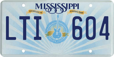 MS license plate LTI604