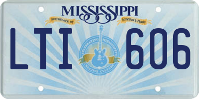 MS license plate LTI606