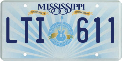 MS license plate LTI611