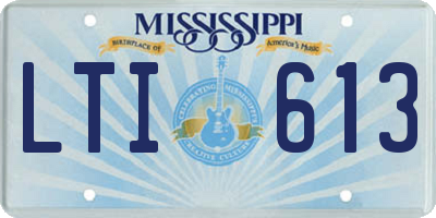 MS license plate LTI613