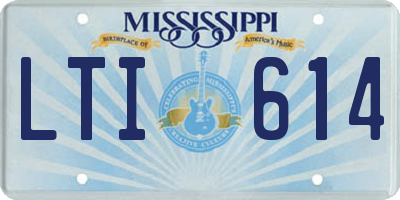 MS license plate LTI614