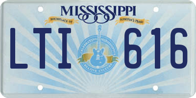 MS license plate LTI616
