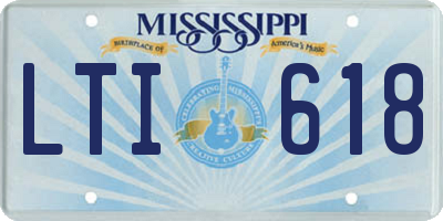 MS license plate LTI618