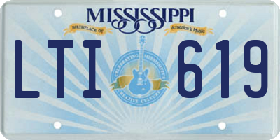 MS license plate LTI619