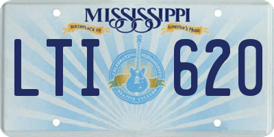 MS license plate LTI620