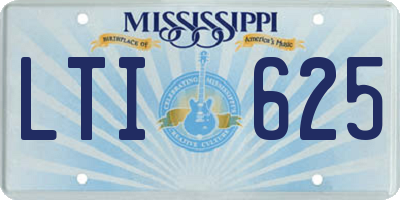 MS license plate LTI625
