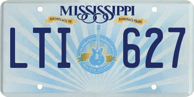 MS license plate LTI627