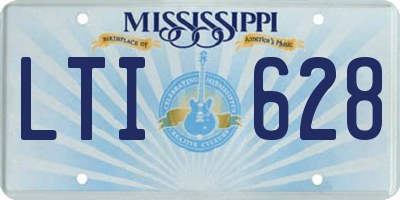 MS license plate LTI628
