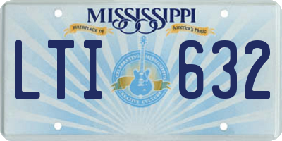MS license plate LTI632