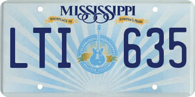 MS license plate LTI635