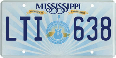 MS license plate LTI638