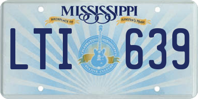 MS license plate LTI639