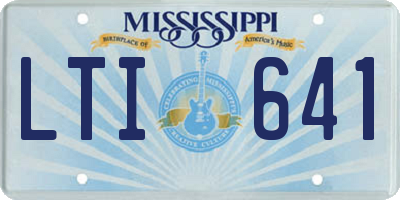MS license plate LTI641