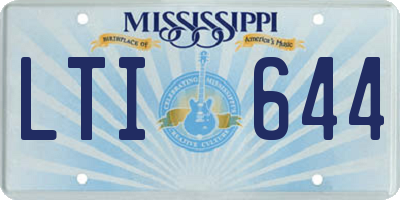 MS license plate LTI644