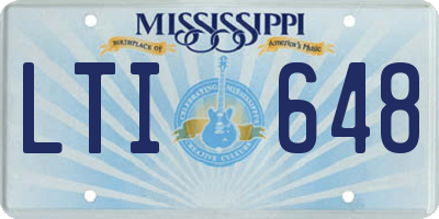 MS license plate LTI648
