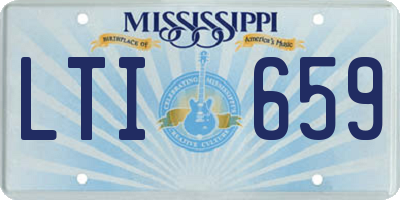 MS license plate LTI659