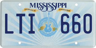 MS license plate LTI660