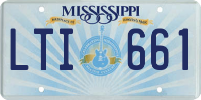 MS license plate LTI661