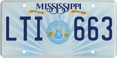 MS license plate LTI663