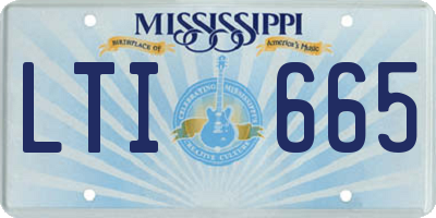 MS license plate LTI665
