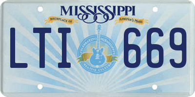MS license plate LTI669