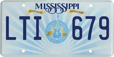 MS license plate LTI679