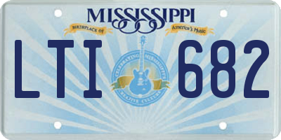 MS license plate LTI682