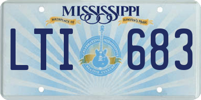 MS license plate LTI683