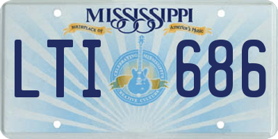 MS license plate LTI686