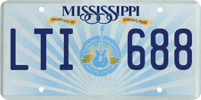 MS license plate LTI688